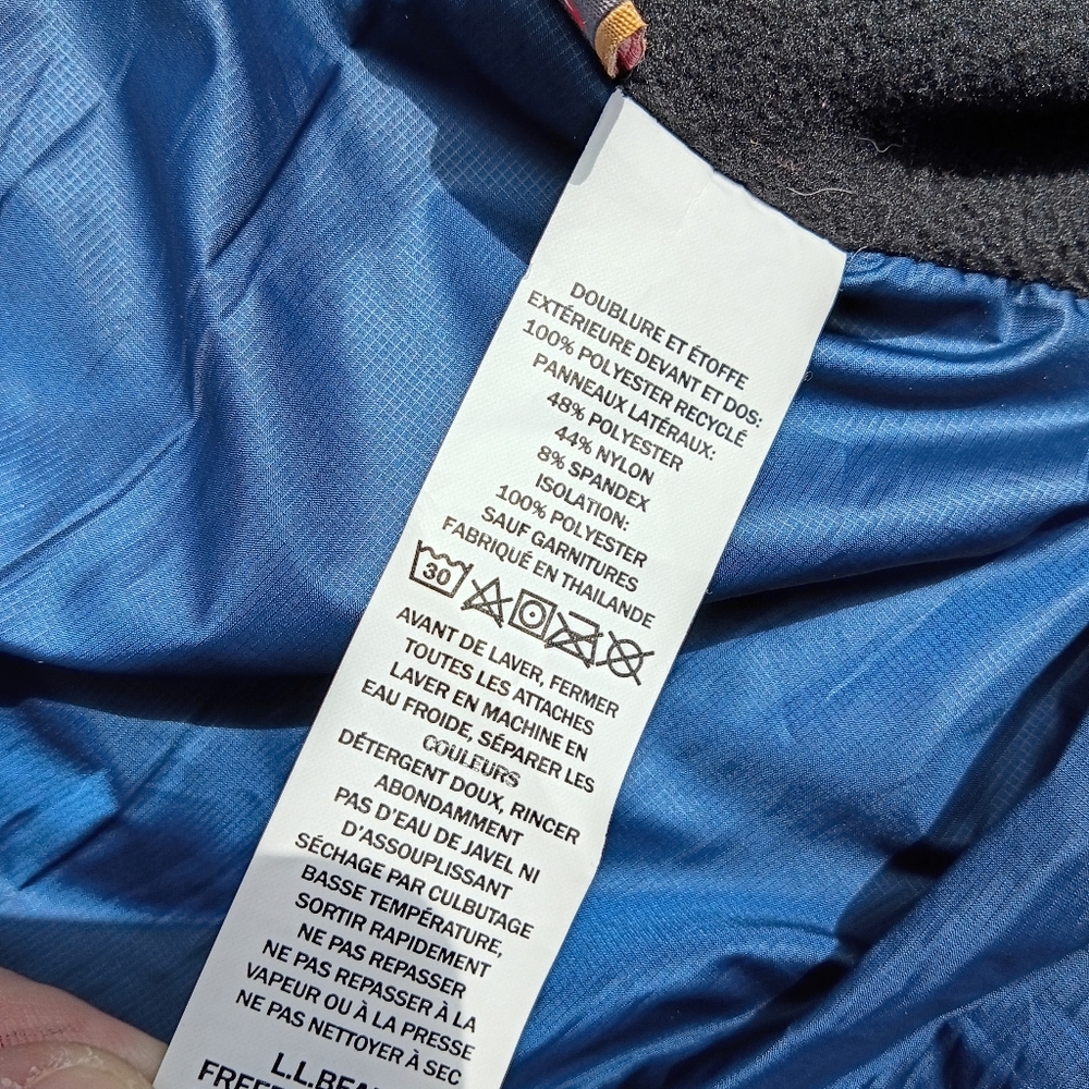 L.L.Bean 505280 Women's Small Blue Zip Hooded Packaway Primaloft Longer Vest - Picture 8 of 12